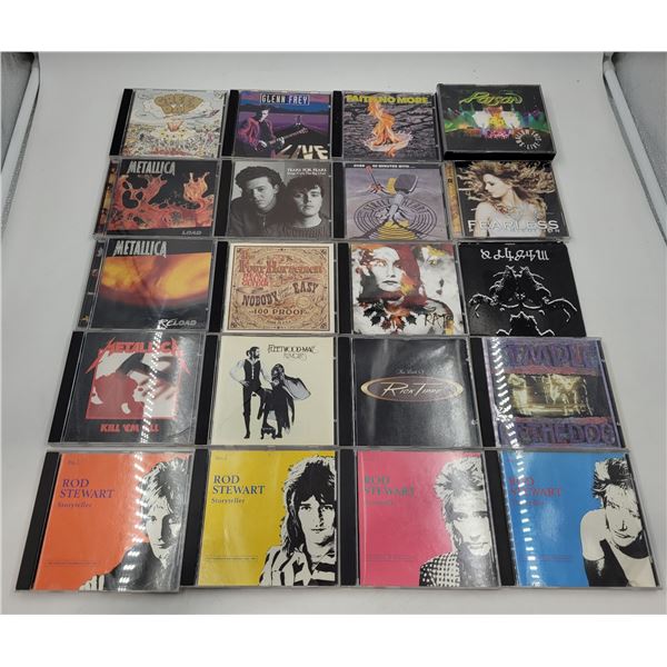 Assorted Vintage CDs: Rod Stewart, Fleetwood Mac, Poison, Green Day, & More