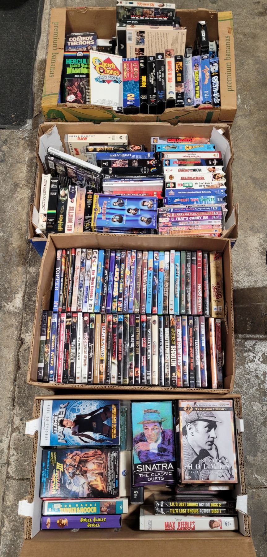 Large Collection Of DVDs & VHS Movies