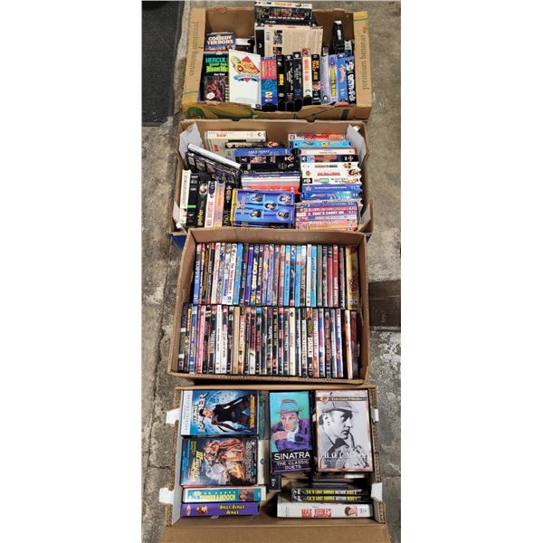 Large Collection Of DVDs & VHS Movies