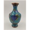 Image 1 : Beautiful Cloisonne Blue Floral Vase