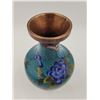 Image 3 : Beautiful Cloisonne Blue Floral Vase