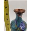 Image 4 : Beautiful Cloisonne Blue Floral Vase