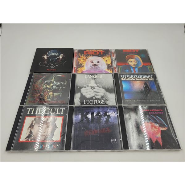 9 Vintage CDs: The Cult, Kiss, Black Sabbath, Scorpions, & More