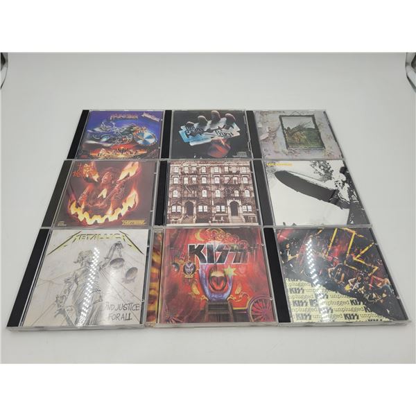 9 Vintage CDs: Kiss, Metallica, Led Zeppelin, & More