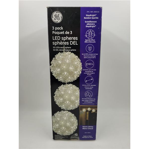 GE 3 Pack LED Spheres