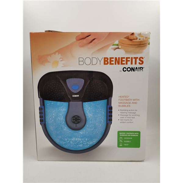 Conair Body Benefits Heated Foot Bath With Massage & Bubbles