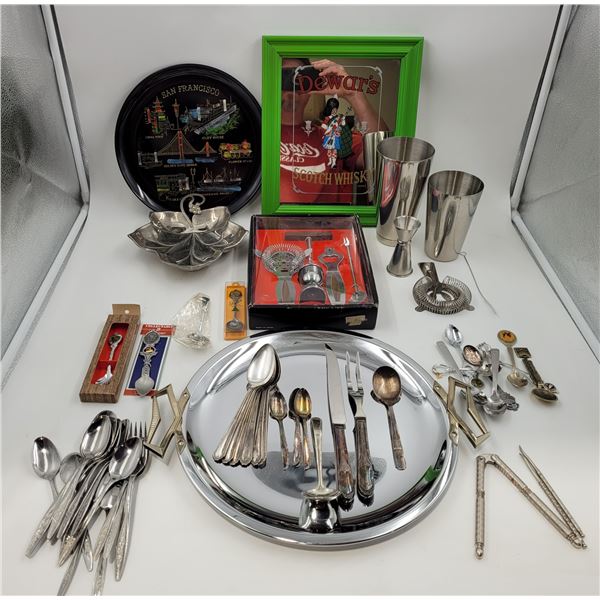 Vintage Variety: Dewar's Mirror Back Advertising, Barware, Cutlery, & More