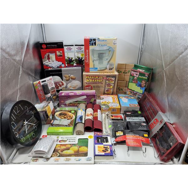 Variety Lot: Water Pitcher, BBQ Accessories, Kitchenware