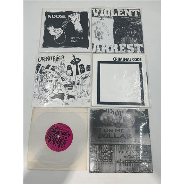 Vintage 45s Vinyl Records: Violent Arrest, Criminal Code, Noose, & More