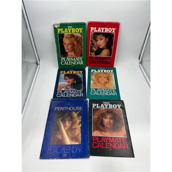 6 Vintage Playboy Calendars