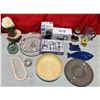 Image 1 : Assorted Home Goods: Platters, Apple Peeler, Decor, & More