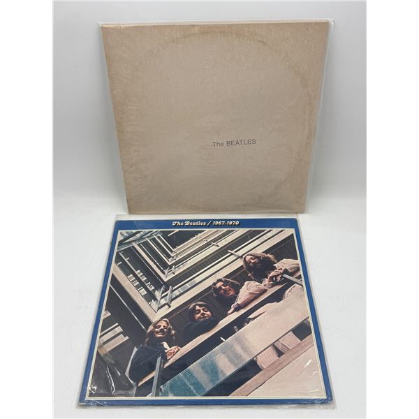 2 Vintage Beatles Vinyl Records: The White Album & 1967-1970