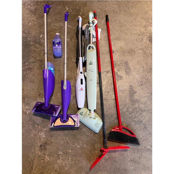 Assorted Mops & Brooms: Swiffer & Bissell