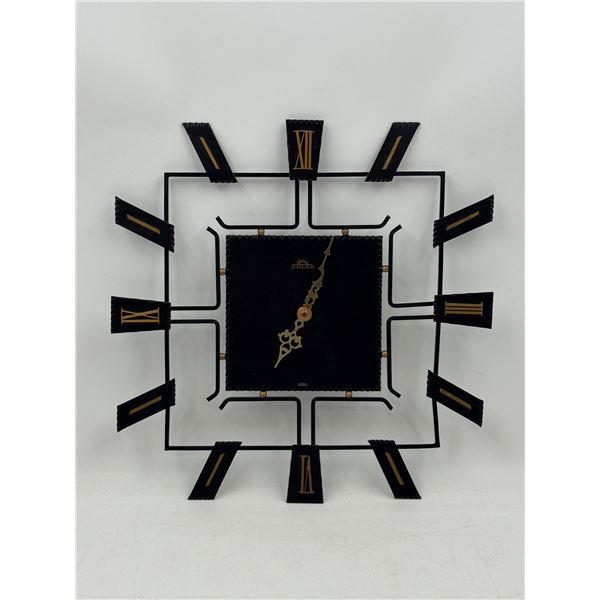 Mid Century Modern Solar Metal Wall Clock