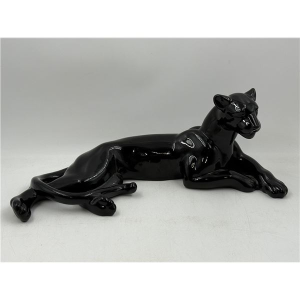 Mid Century Modern Porcelain Black Panther