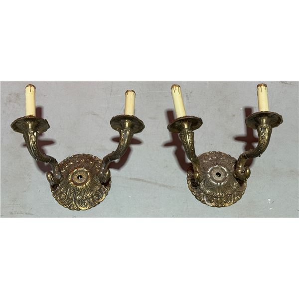 2 Vintage Wall Sconce Light Fixtures