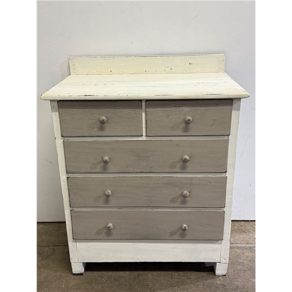 Vintage Painted 5 Drawer Dresser