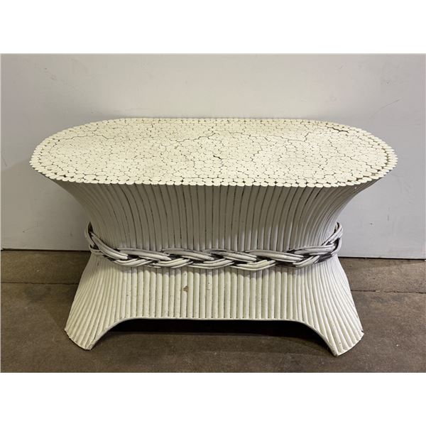 Vintage Handcrafted Rattan Table