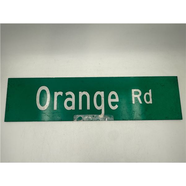 Double Sided Orange Rd Street Sign