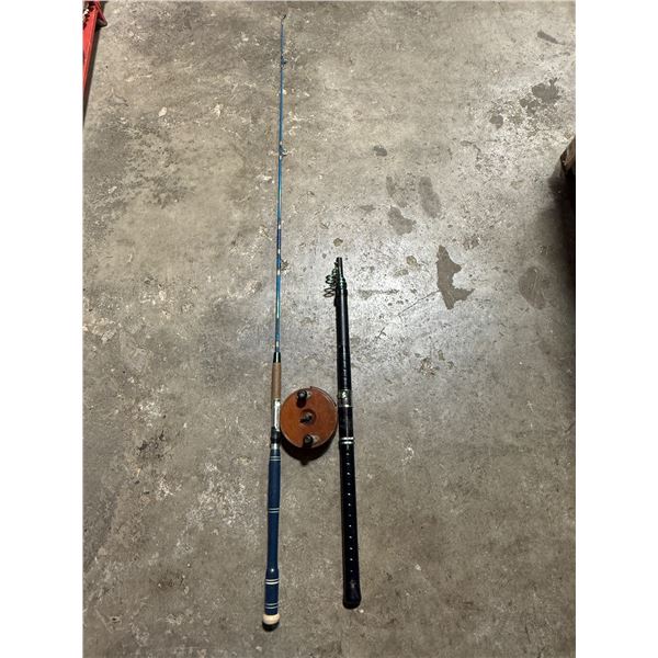 2 Vintage Fishing Rods (1 With Peetz Reel)