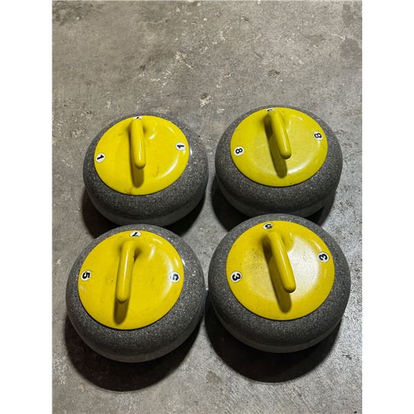 4 Vintage Curling Stones