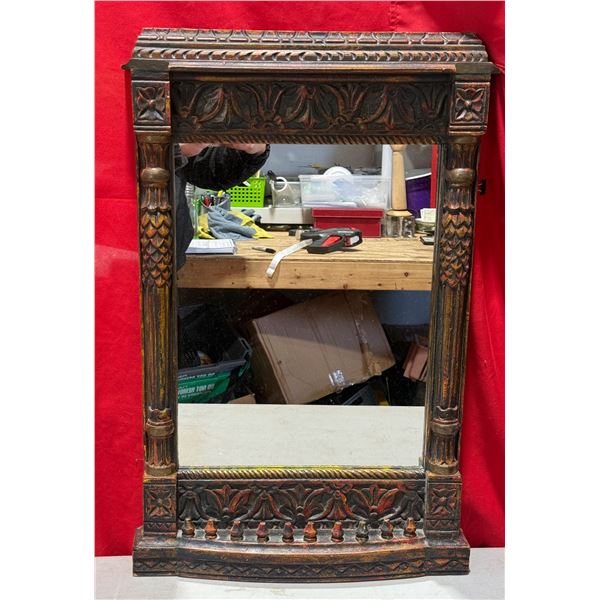 Vintage Floral Pillar Themed Wall Mirror