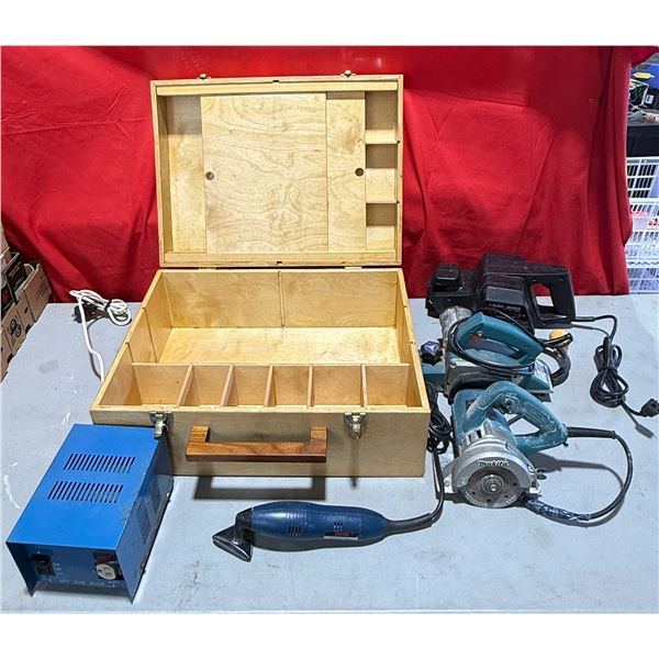 Transformer, Detail Sander, Makita Saw, Planer, Tool Box, & More