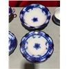 Image 4 : Antique Flow Blue Dishware: Tureen, Plates, Creamer, Sugar