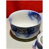 Image 5 : Antique Flow Blue Dishware: Tureen, Plates, Creamer, Sugar