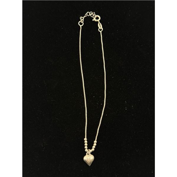 Silver .925 Puff Heart Bracelet