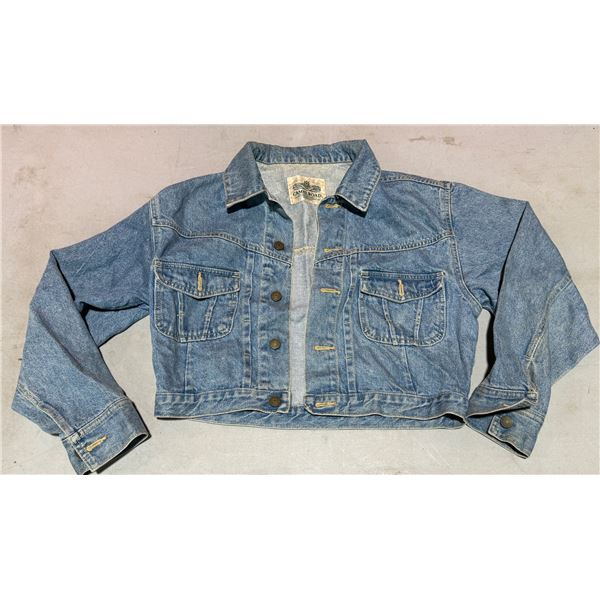 Vintage Camel Road Denim Cropped Jacket