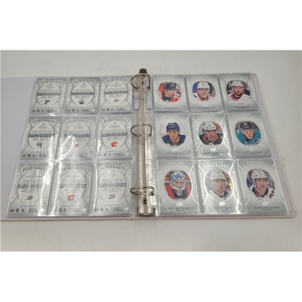 Binder Of UD Rookie Portraits Hockey Cards