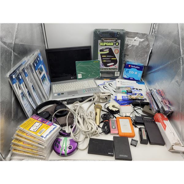 Vintage Electronics: Laptop, Microphone, Cassettes, Cellphone, CD Player, & More