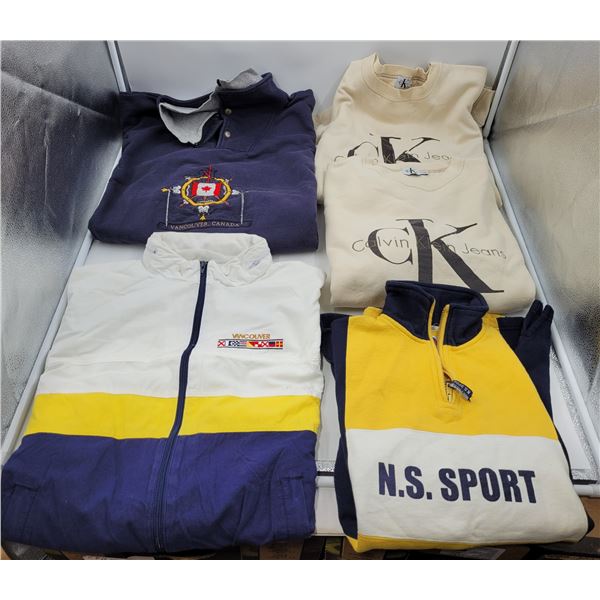 5 Sweaters: Calvin Klein, N.S. Sport, & True North