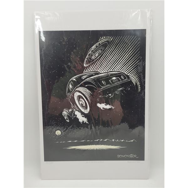 Signed & Numbered "Race to The Moon" Print by BoMonster (47/100)