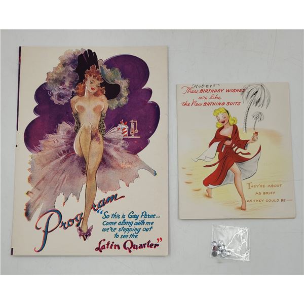VTG Latin Quarter Program & Birthday Card