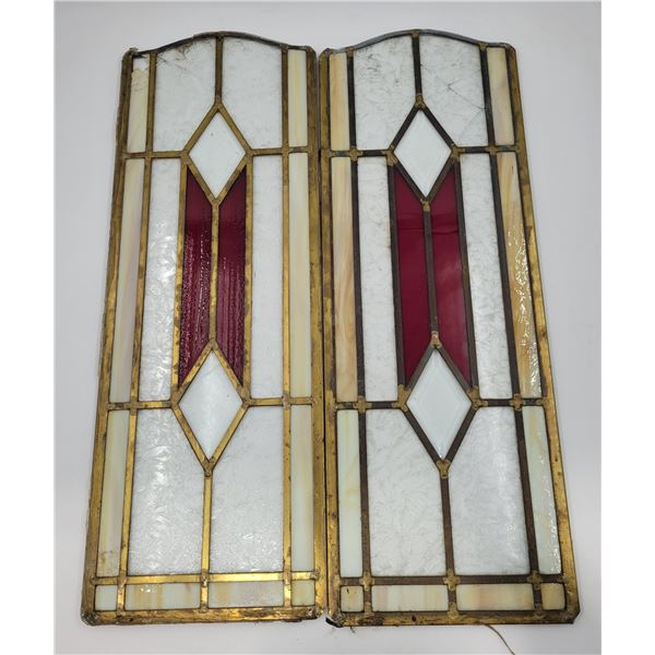 2 Stained Glass Panels