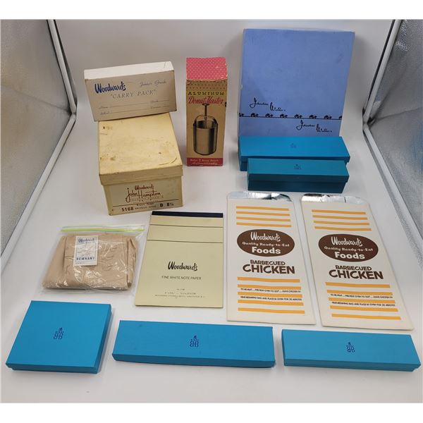 VTG Woodward's & Birks Packaging/Paper Lot