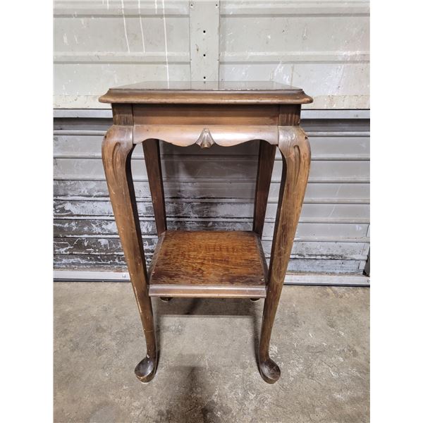 Wooden Side Table w/ Cabriole Legs