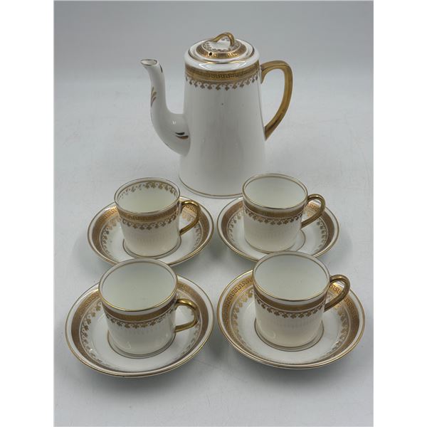Diamond China Teapot, Teacups, & Saucers Made in England