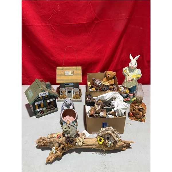 Home & Garden Decor w/ Bunny Oil Lamp, Birdhouses, & More