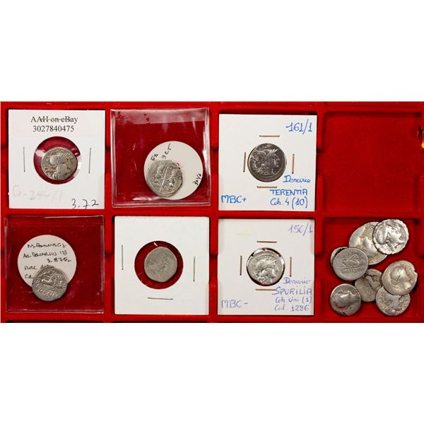 ROMAN REPUBLIC: LOT of 15 AR denarii