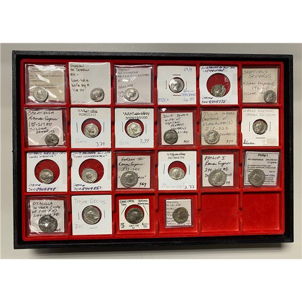 ROMAN EMPIRE: LOT of 22 silver coins