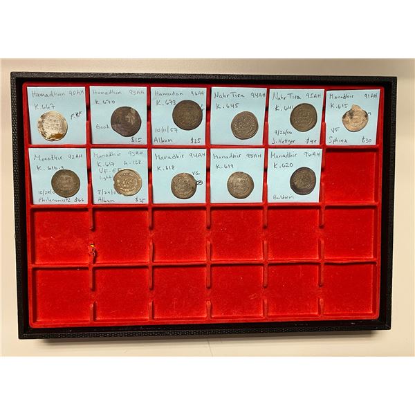 UMAYYAD: LOT of 11 silver dirhams of 3 different mints