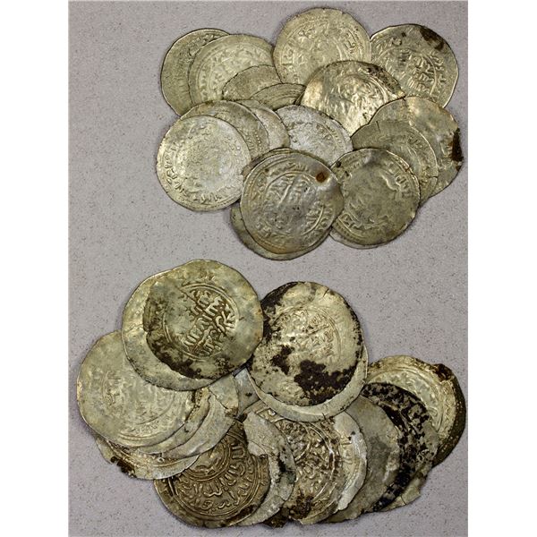 RASULID: al-Ashraf Isma'il I, 1376-1400, LOT of 35 AR dirhams