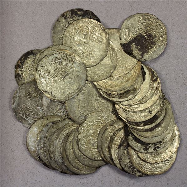 RASULID: al-Ashraf Isma'il I, 1376-1400, LOT of 57 AR dirhams