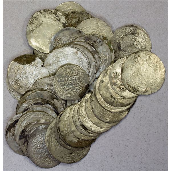 RASULID: al-Ashraf Isma'il I, 1376-1400, LOT of 65 AR dirhams