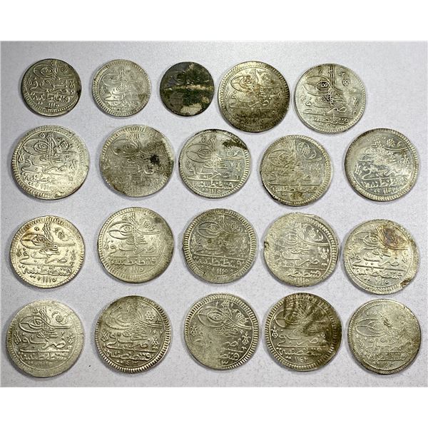 OTTOMAN TURKEY: LOT of 20 coins