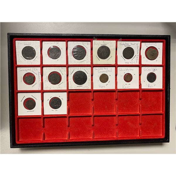 QARAKHANID: LOT of 14 copper coins