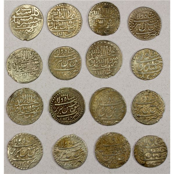 IRAN: SAFAVID: Sultan Husayn, 1694-1722, LOT of 16 silver abbasis